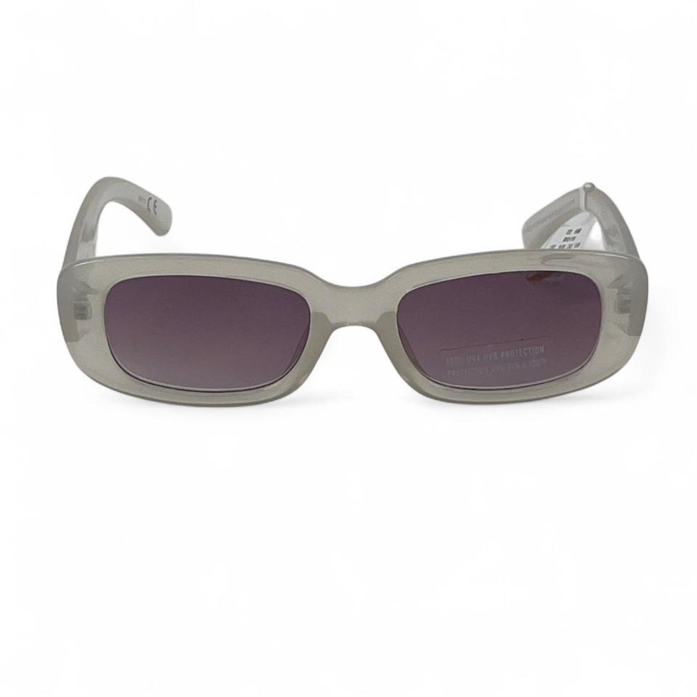 Aerie Real Good Cream Rectangle UV Sunglasses NWT